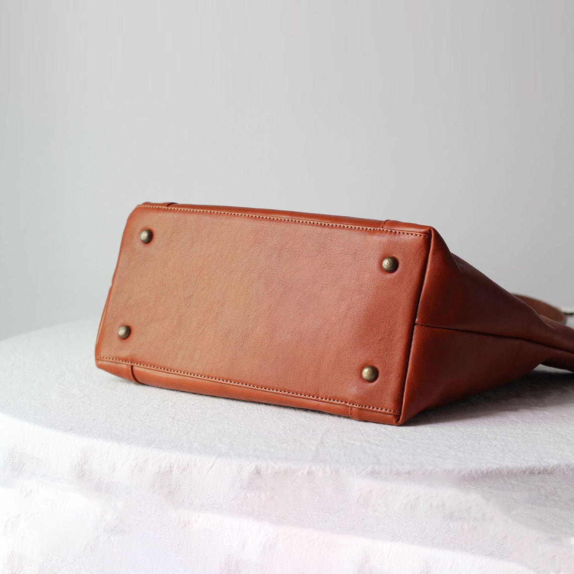 Vegetable Tanned Leather Classic Women Tote Bag - Image 10