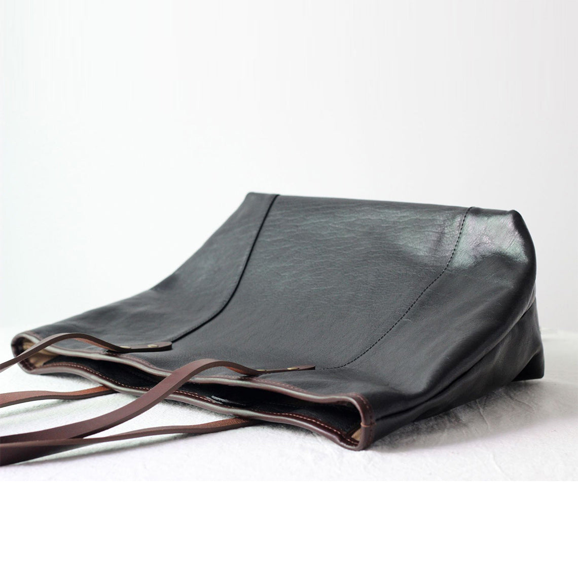 Vegetable Tanned Leather Classic Women Tote Bag - Image 4