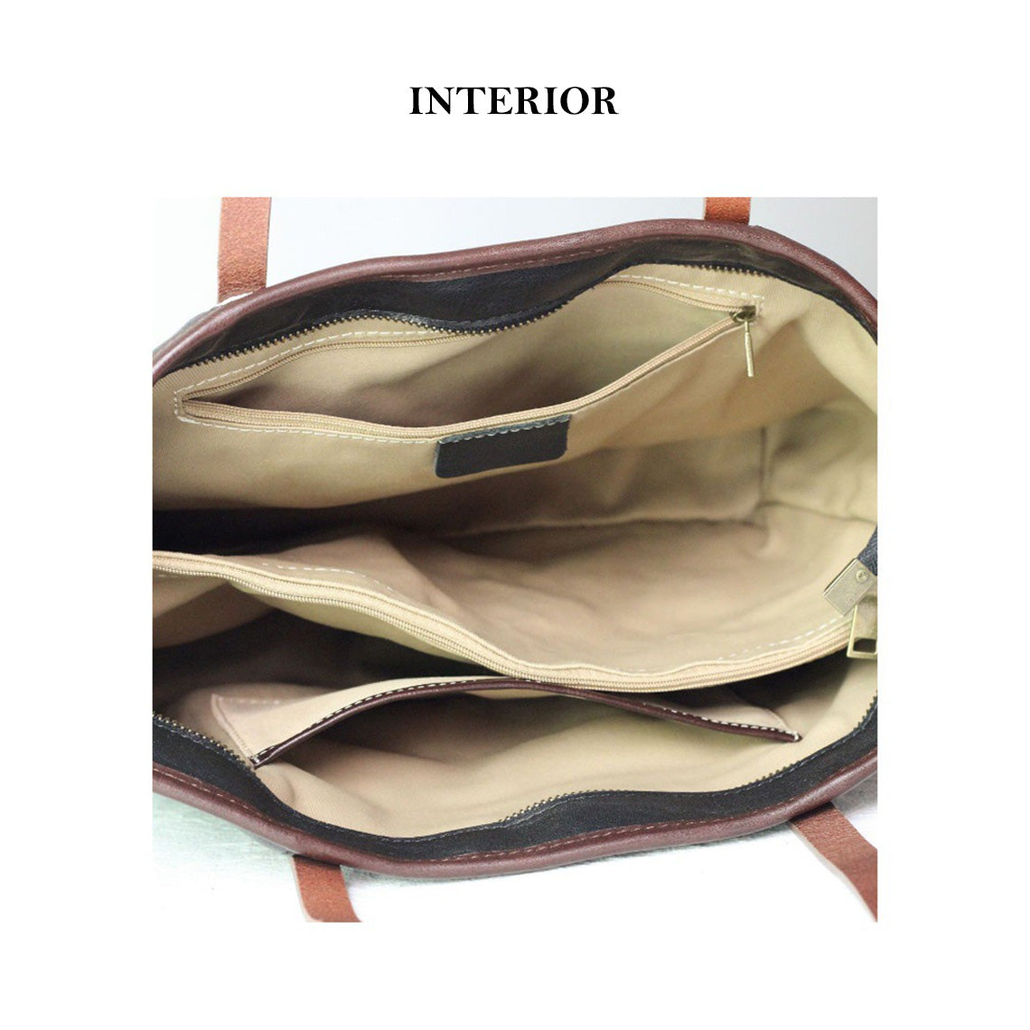 Vegetable Tanned Leather Classic Women Tote Bag - Image 7