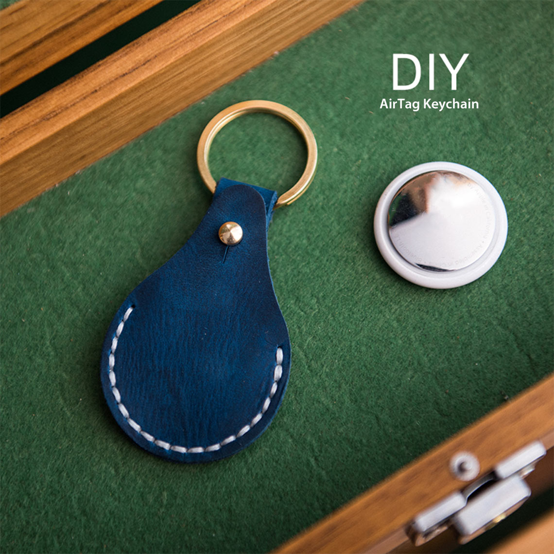 G8activist® Leather AirTag Keychain DIY Kit - Image 5