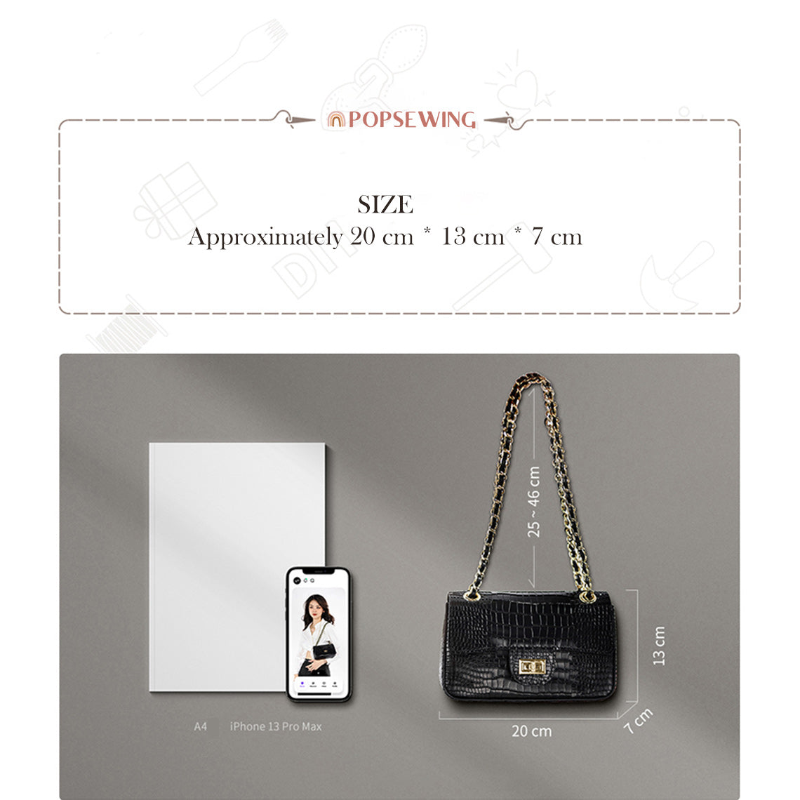 G8activist® Leather Small Chain Bag DIY Kit - Image 5