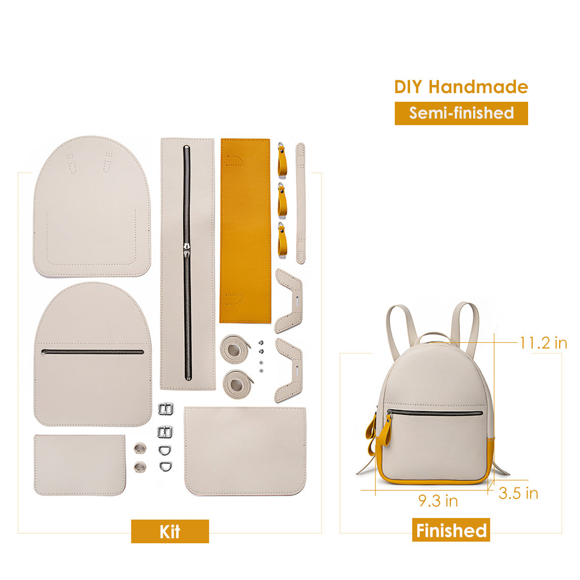 G8activist® Leather Contrast Color Backpack DIY Kit