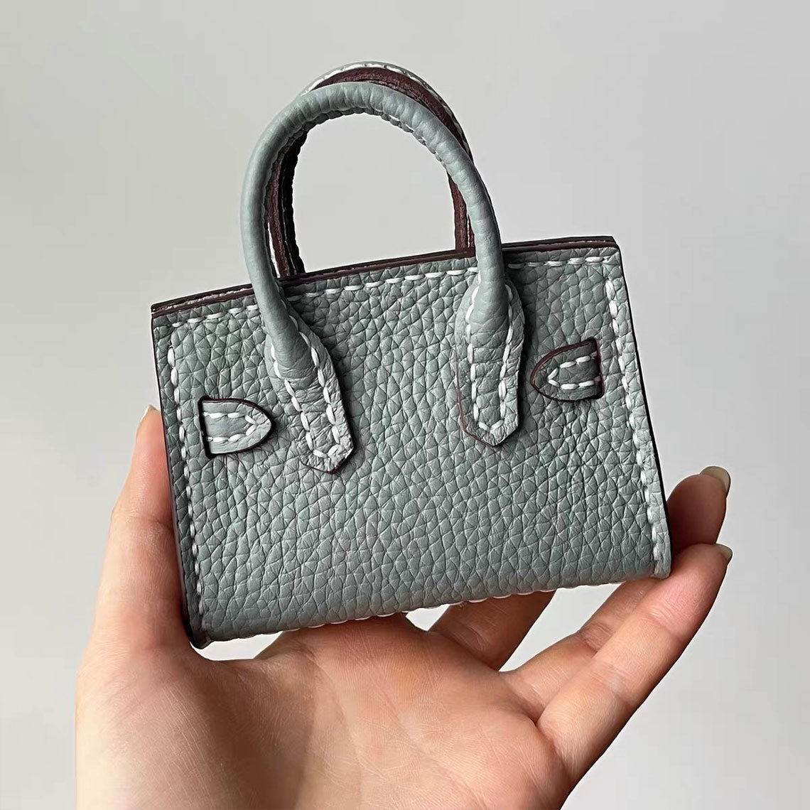 G8activist® Top Grain Leather Mini Birk Bag Charm DIY Kit - Image 3