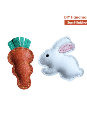 G8activist® Sheep Leather Bunny & Carrot Keychain DIY Kit