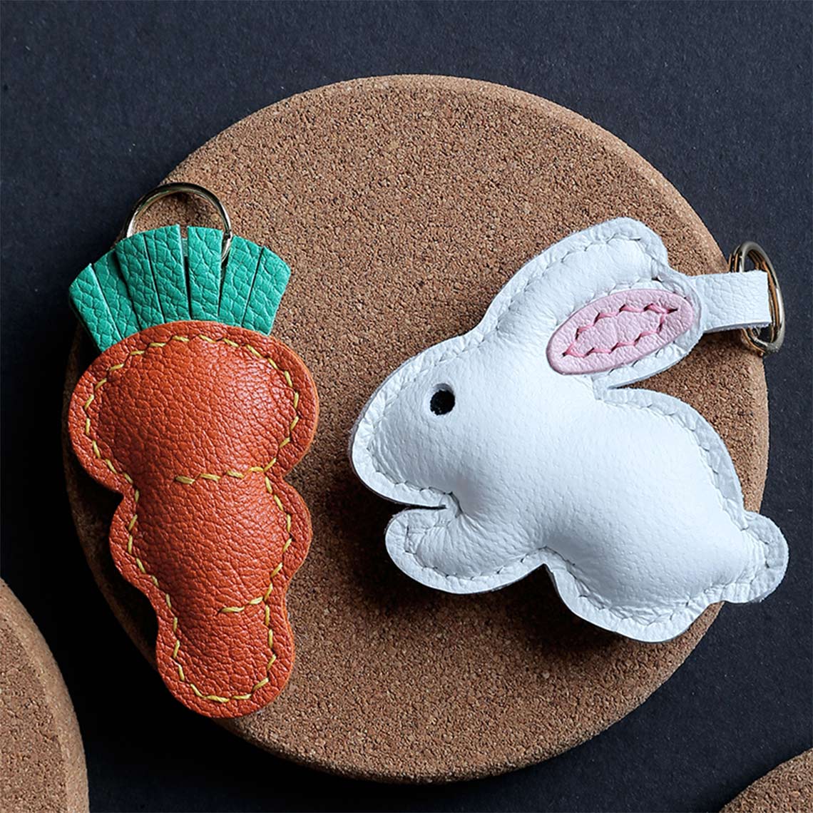 G8activist® Sheep Leather Bunny & Carrot Keychain DIY Kit - Image 8