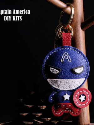 Diggsw® Sheep Leather Captain Keychain DIY Kit