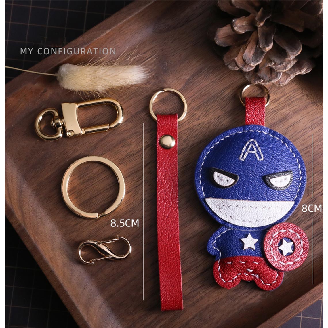 G8activist® Sheep Leather Captain Keychain DIY Kit - Image 2