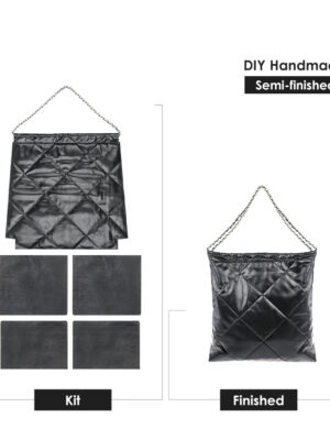 G8activist® Top Grain Leather Quilted Chain Tote Bag DIY Kit