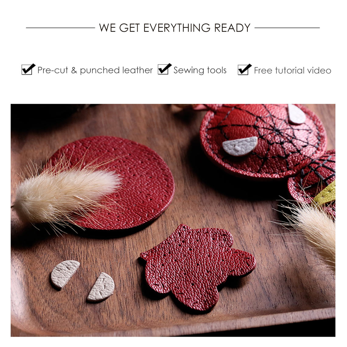 G8activist® Sheep Leather Spiderman Keychain DIY Kit - Image 3