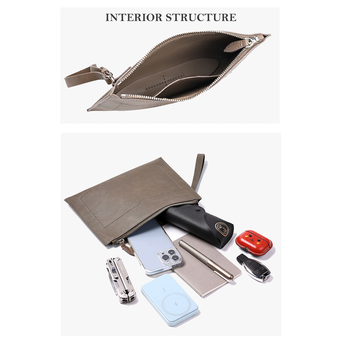 G8activist® Top Grain Leather Men Clutch Bag DIY Kit - Image 7