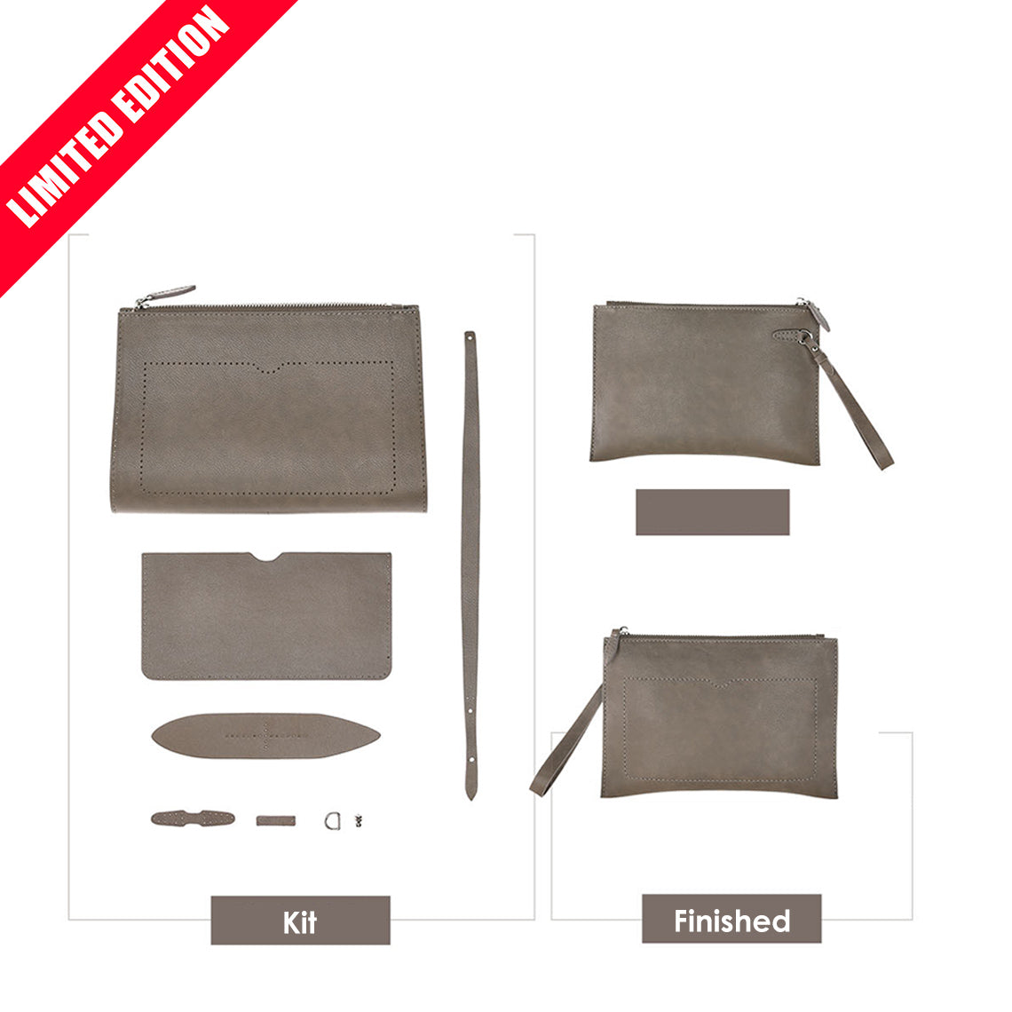 G8activist® Top Grain Leather Men Clutch Bag DIY Kit - Image 4