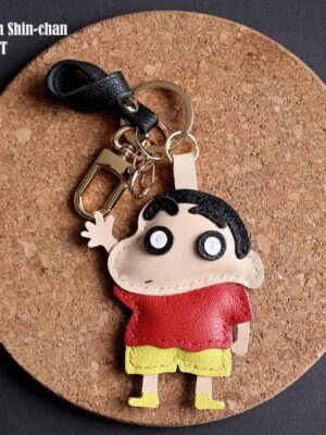 G8activist® Sheep Leather Crayon Shin-chan Keychain DIY Kit