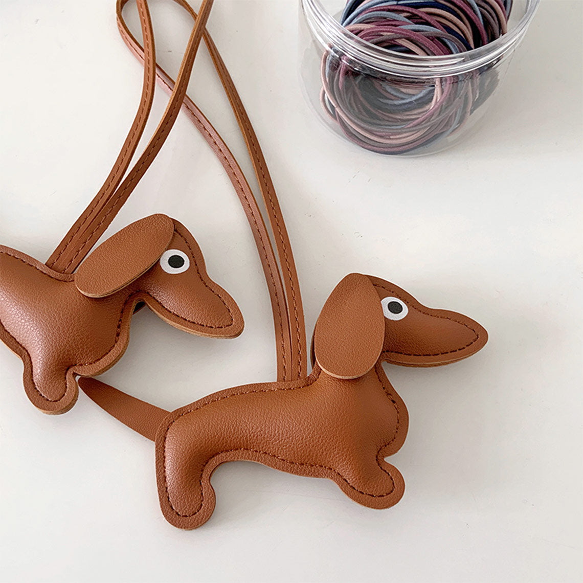 Faux Leather Dachshund Bag Charm - Image 4