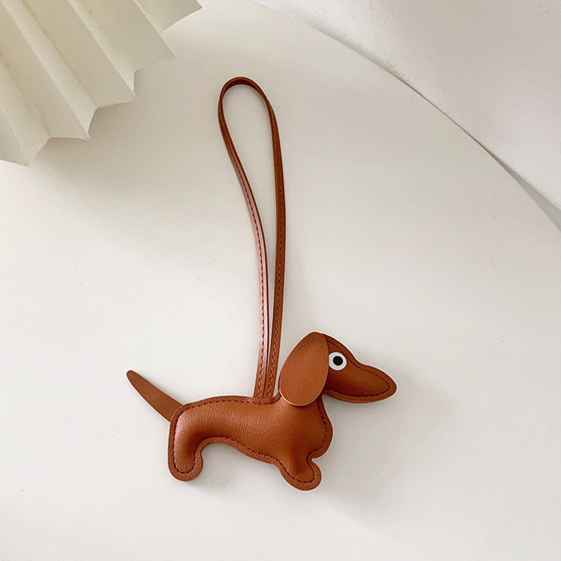 Faux Leather Dachshund Bag Charm - Image 5