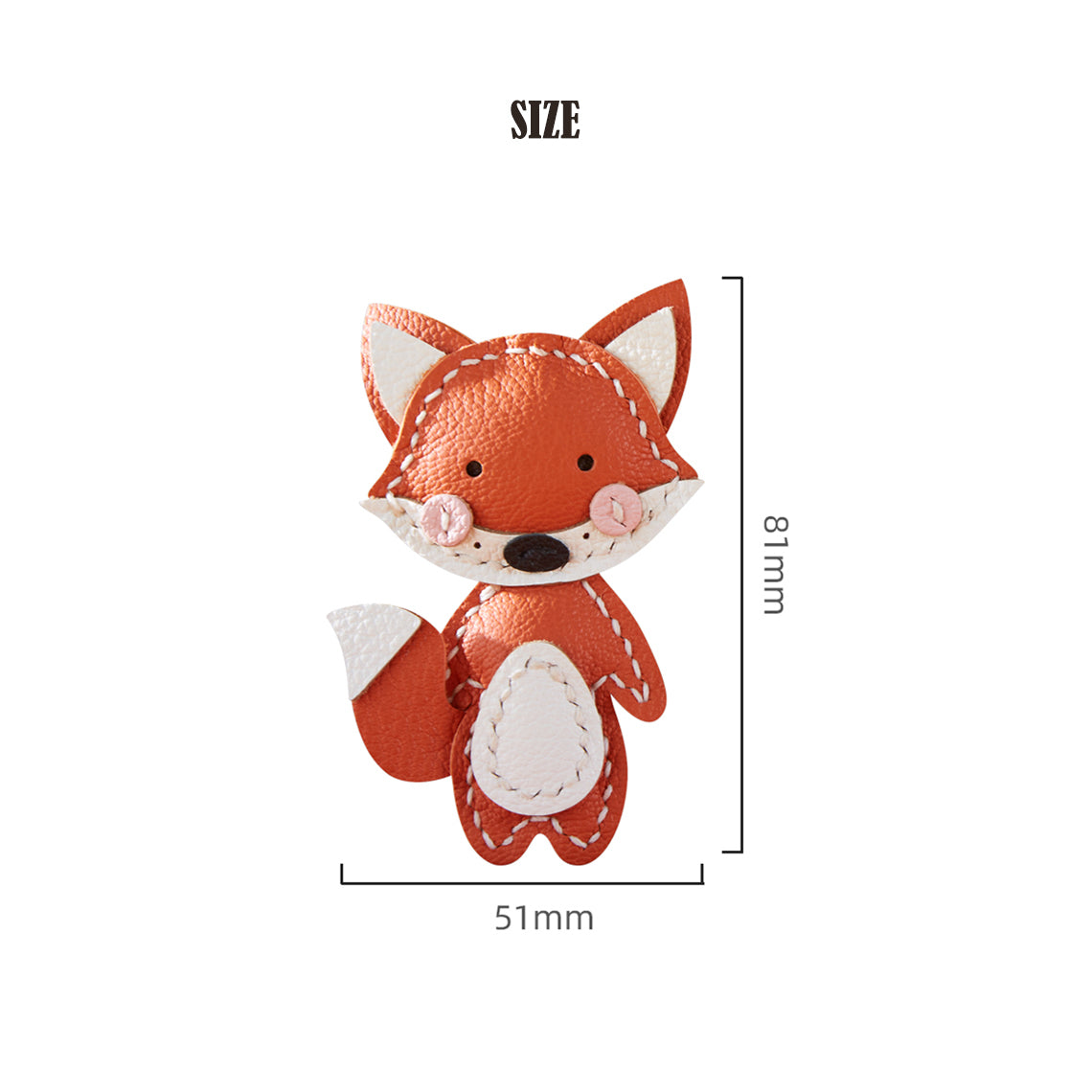 G8activist® Sheep Leather Little Fox Keychain DIY Kit - Image 3