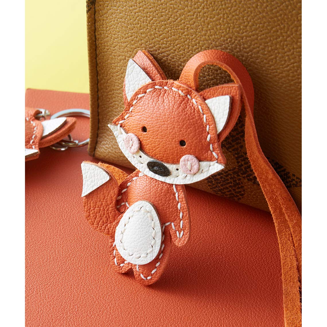 G8activist® Sheep Leather Little Fox Keychain DIY Kit - Image 7