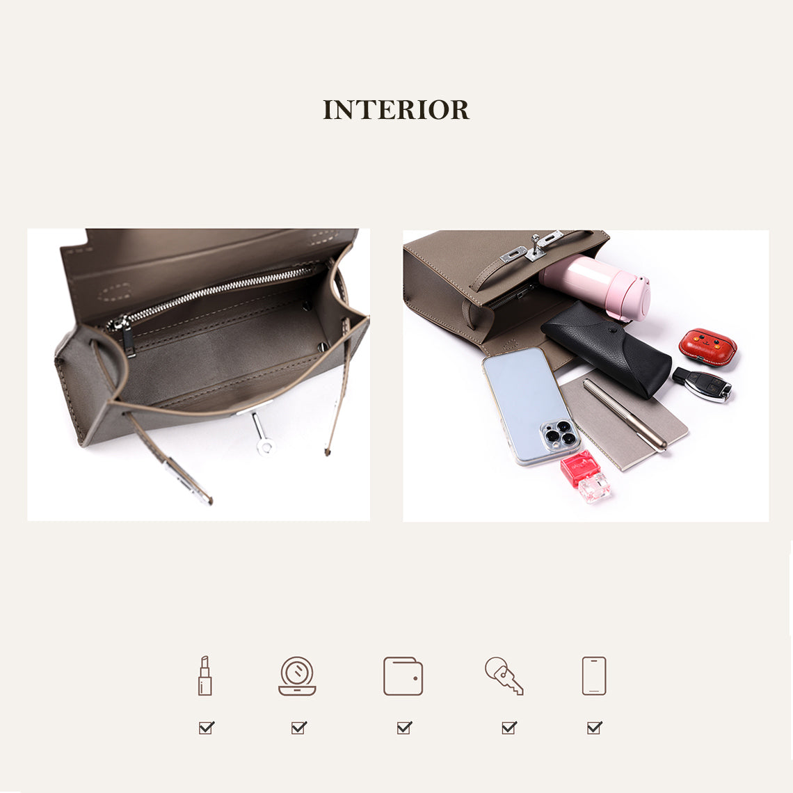 G8activist® Top Grain Leather Inspired Sellier Kylie Bag DIY Kit | Price Drop at Checkout - Image 4