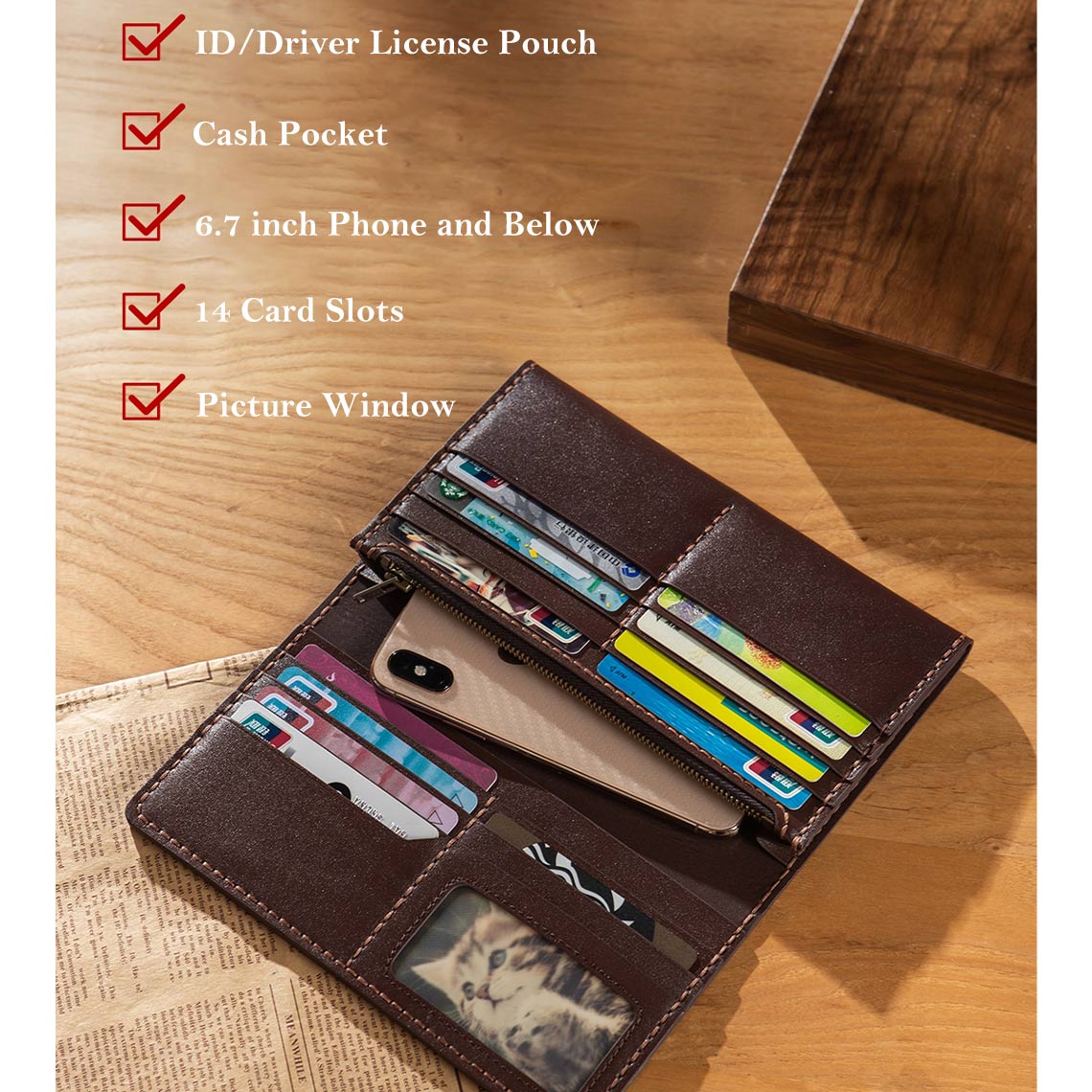 G8activist® Full Grain Leather Long Bifold Wallet DIY Kit - Image 2