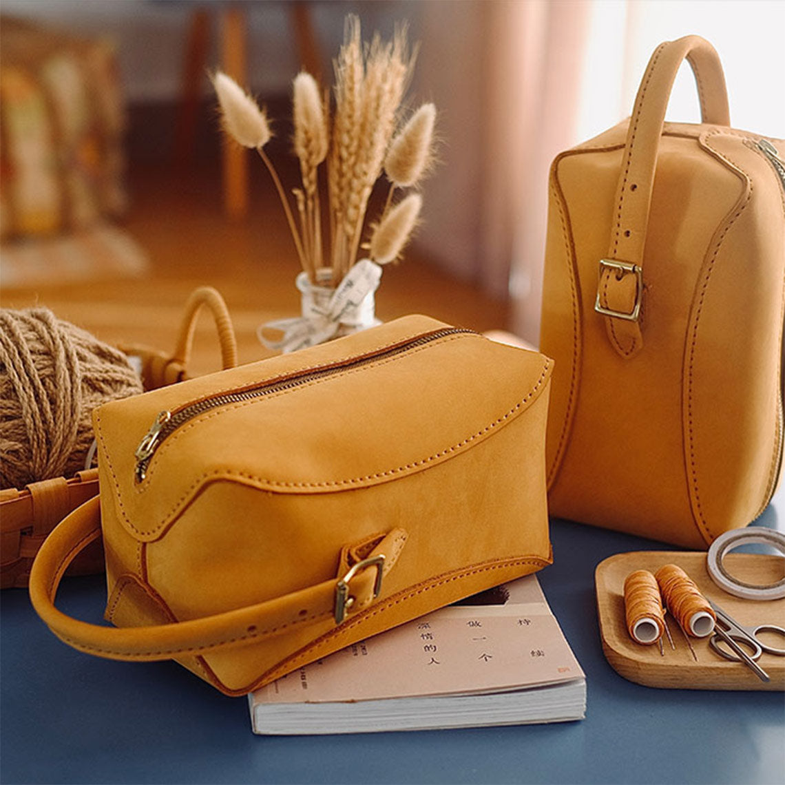 G8activist® Nubuck Leather Makeup Bag & Toiletry Bag DIY Kit - Image 6