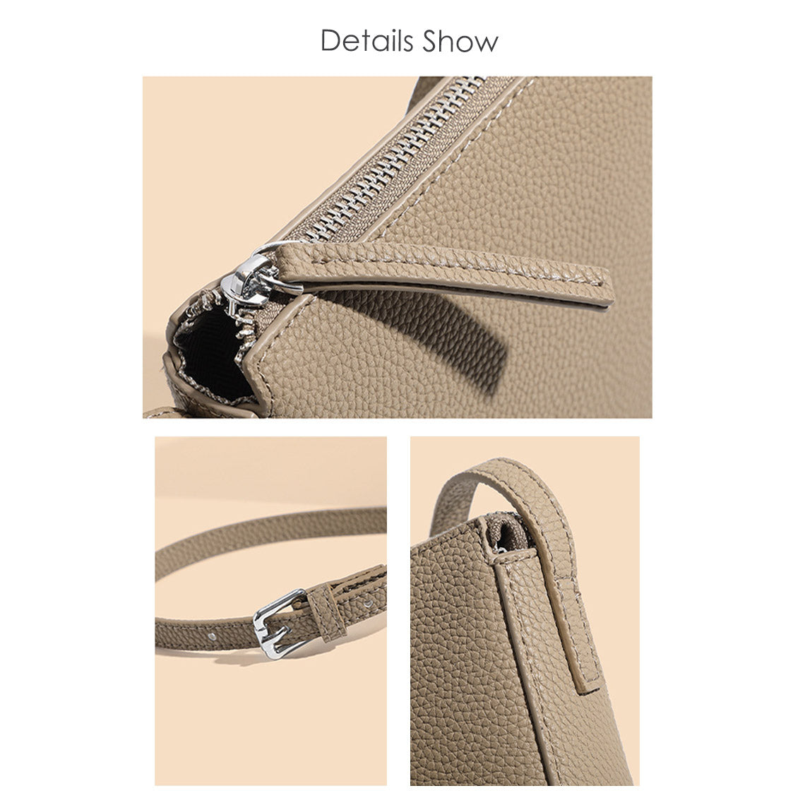 Leather Simple Crossbody Phone Bag - Image 4