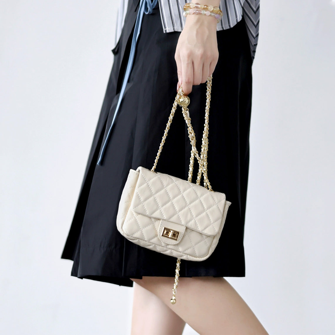 G8activist® Top Grain Leather Small Quilted Chain Bag DIY Kit - Image 9