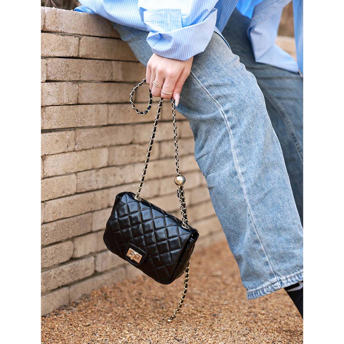 G8activist® Top Grain Leather Small Quilted Chain Bag DIY Kit - Image 2