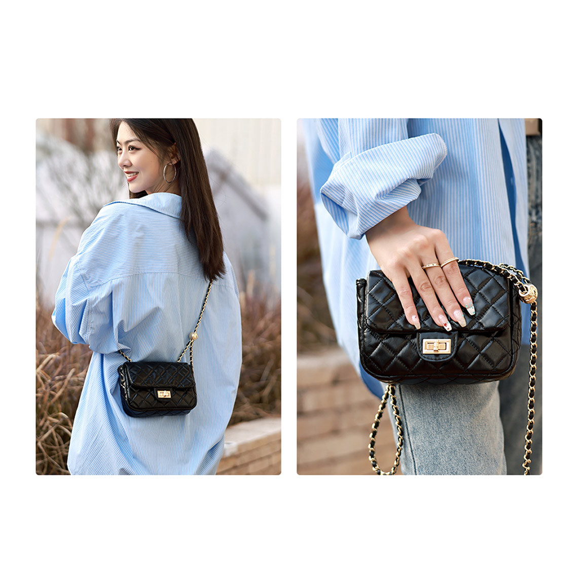 G8activist® Top Grain Leather Small Quilted Chain Bag DIY Kit - Image 8