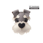 Diggsw® Sheep Leather Schnauzer Keychain Charm DIY Kit