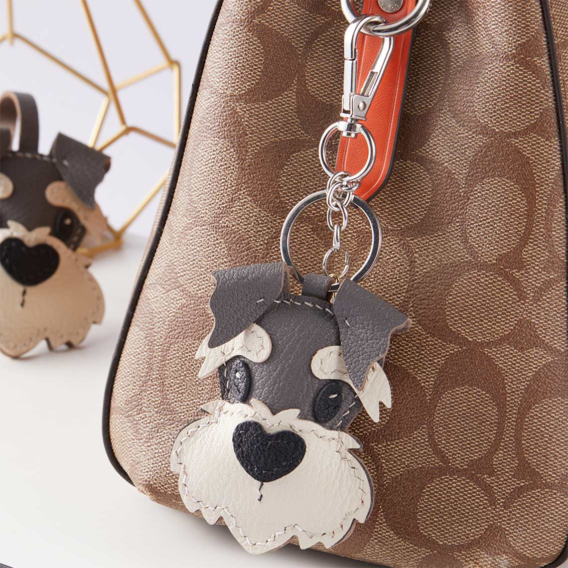 G8activist® Sheep Leather Schnauzer Keychain Charm DIY Kit - Image 5