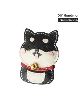 G8activist® Sheep Leather Shiba Inu Dog Keychain DIY Kit