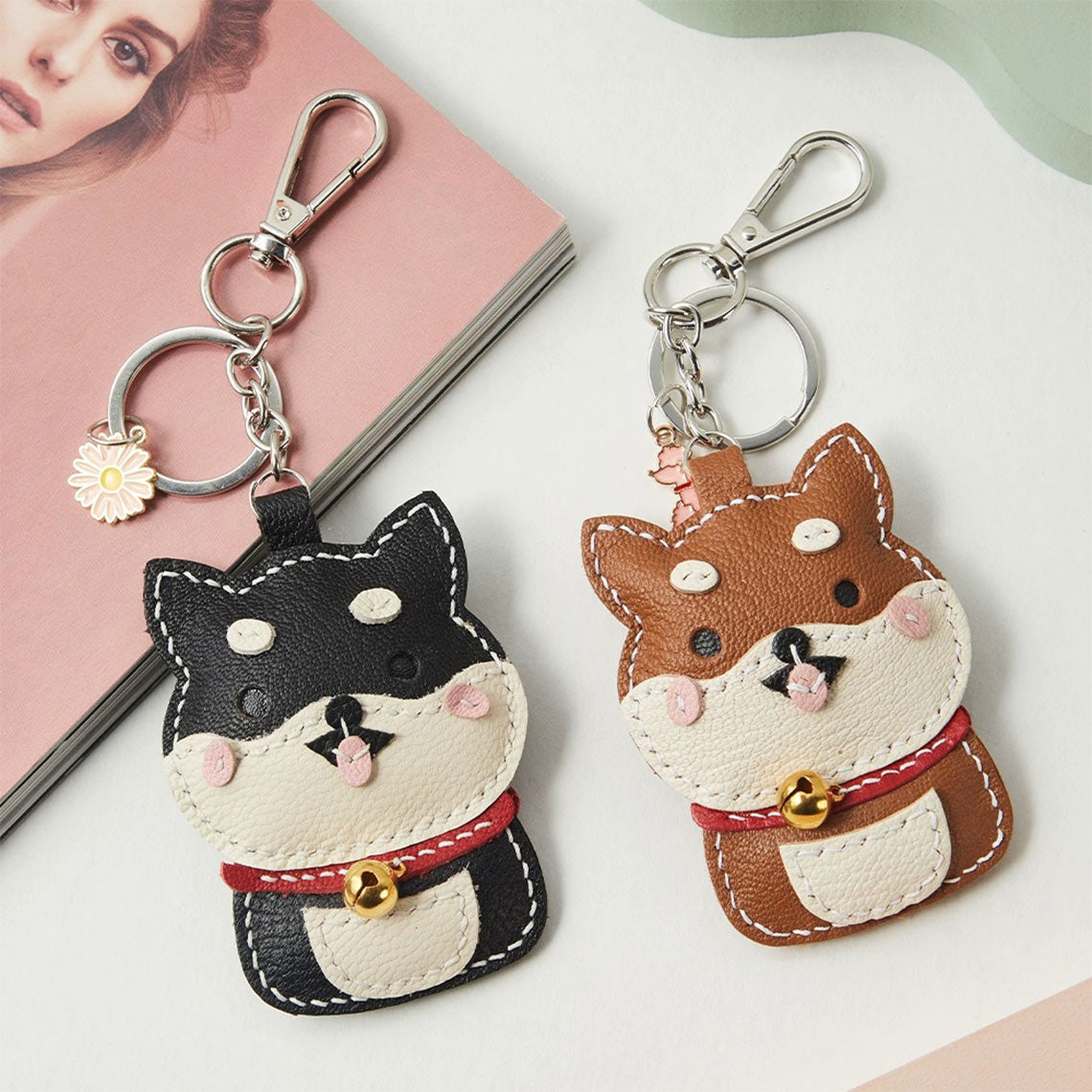 G8activist® Sheep Leather Shiba Inu Dog Keychain DIY Kit - Image 5
