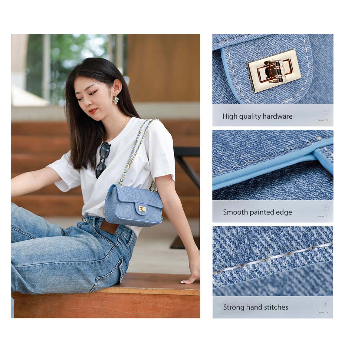 G8activist® Leather Denim Small Chain Bag DIY Kits - Image 7