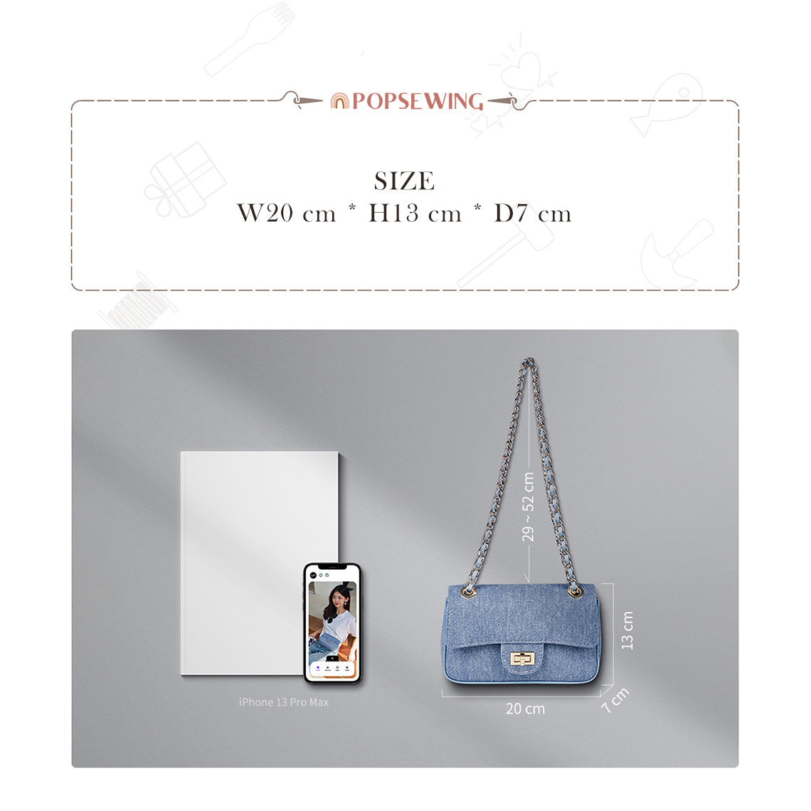 G8activist® Leather Denim Small Chain Bag DIY Kits - Image 9