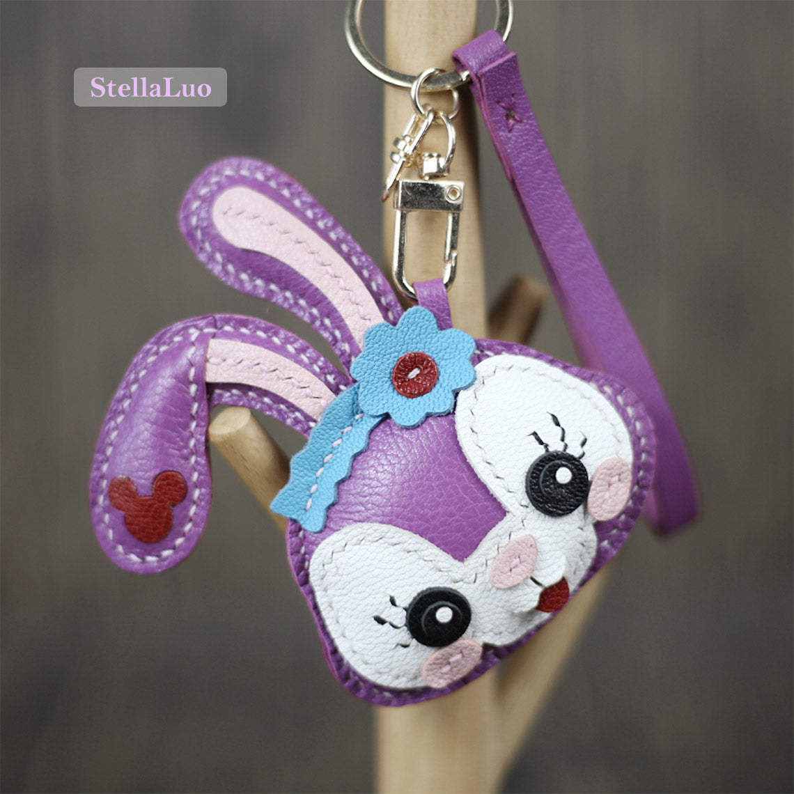 G8activist® Leather Lavender Bunny Keychain DIY Kit - Image 4