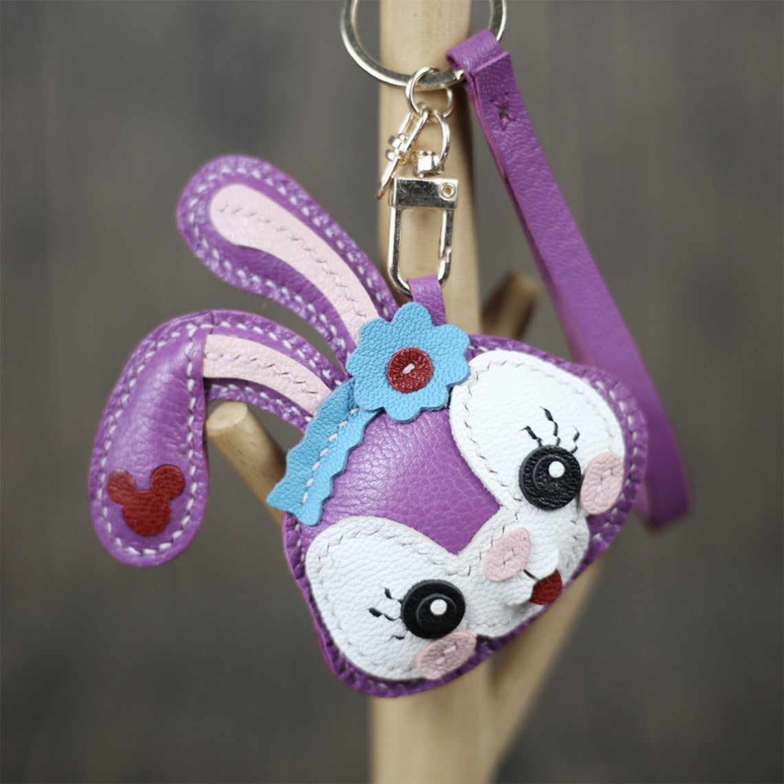 G8activist® Leather Lavender Bunny Keychain DIY Kit - Image 8