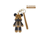 Diggsw® Leather Violent Bear Keychain Charm DIY Kit