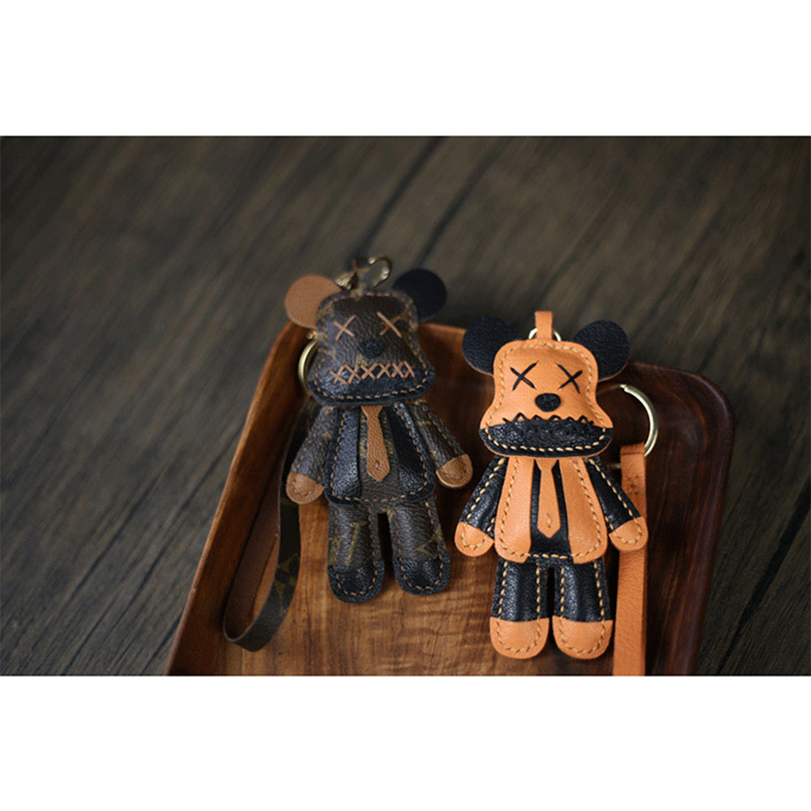 G8activist® Leather Violent Bear Keychain Charm DIY Kit - Image 5