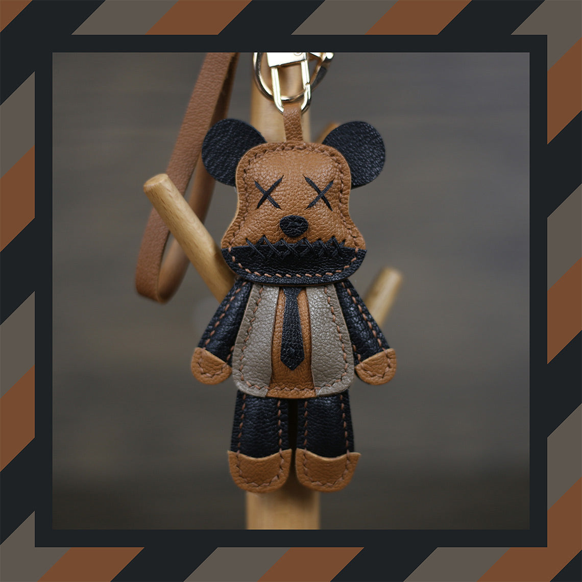 G8activist® Leather Violent Bear Keychain Charm DIY Kit - Image 9