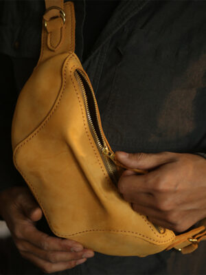 Diggsw® Nubuck Leather Fanny Pack Bum Bag DIY Kit