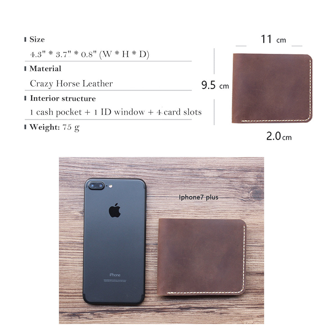 G8activist® Crazy Horse Leather Vintage Wallet DIY Kit - Image 4