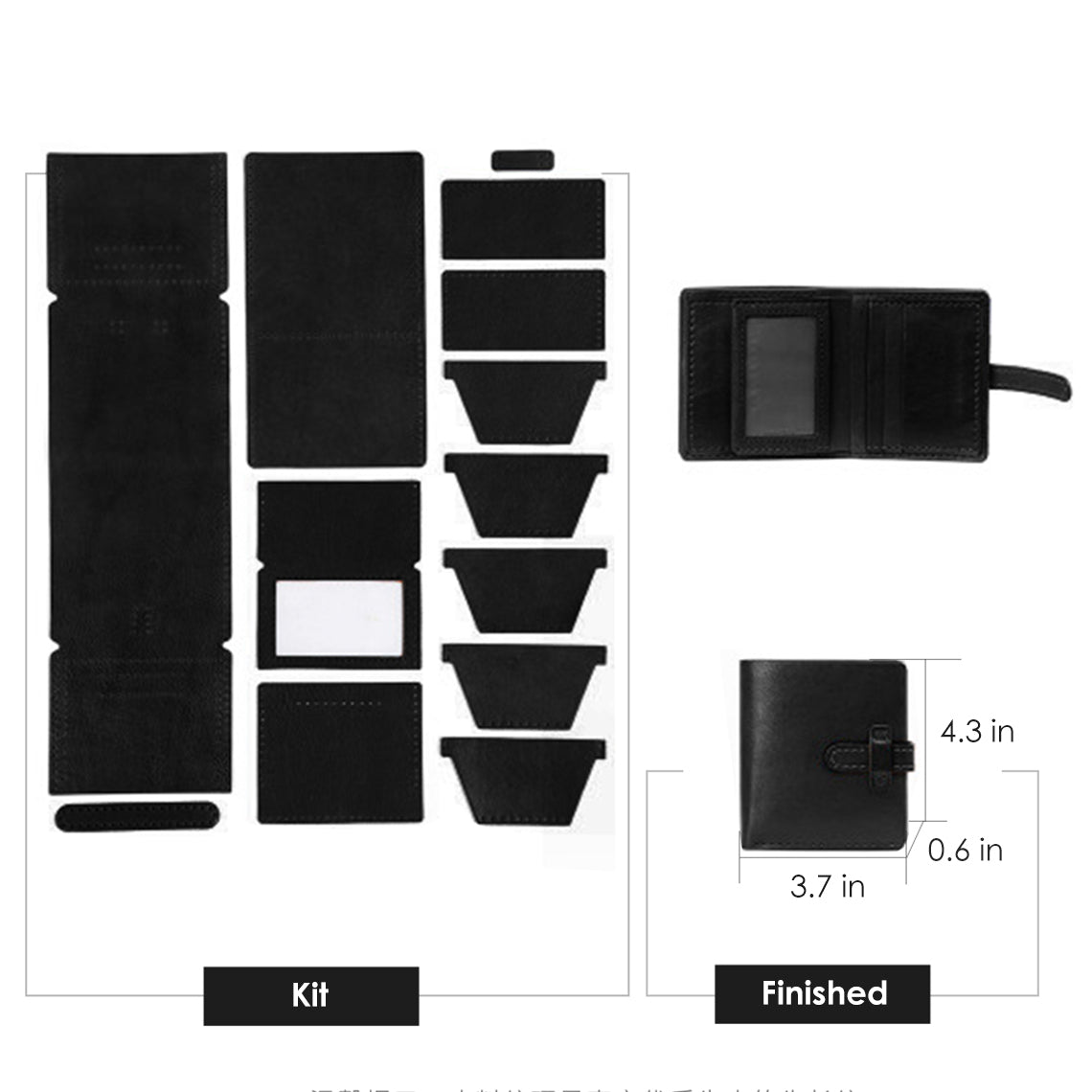 G8activist® Top Grain Leather Men Wallet With Picture Window DIY Kit - Image 5