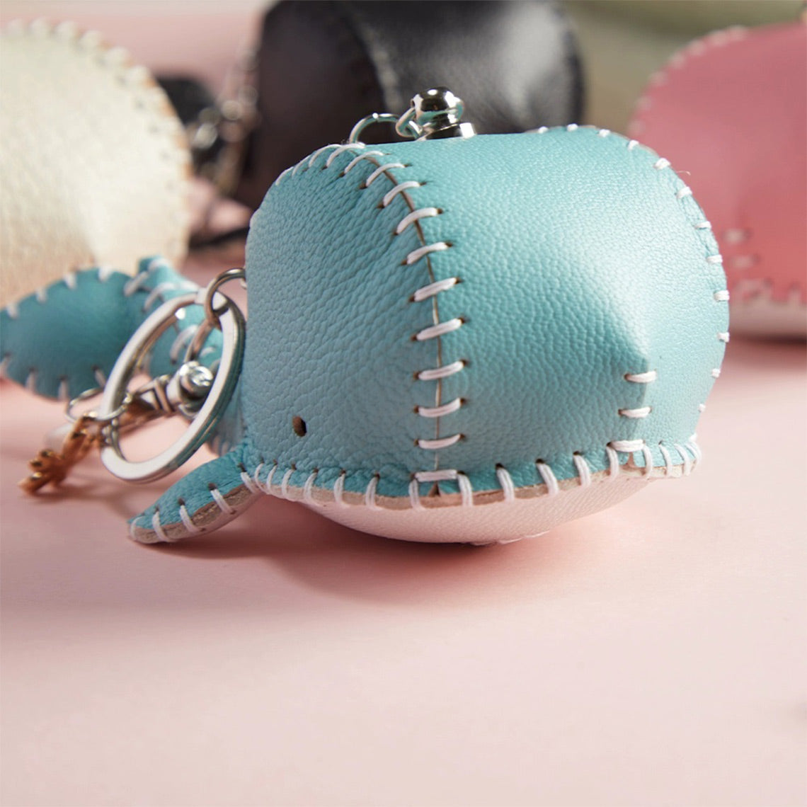 G8activist® Sheep Leather Whale Keychain DIY Kit - Image 4